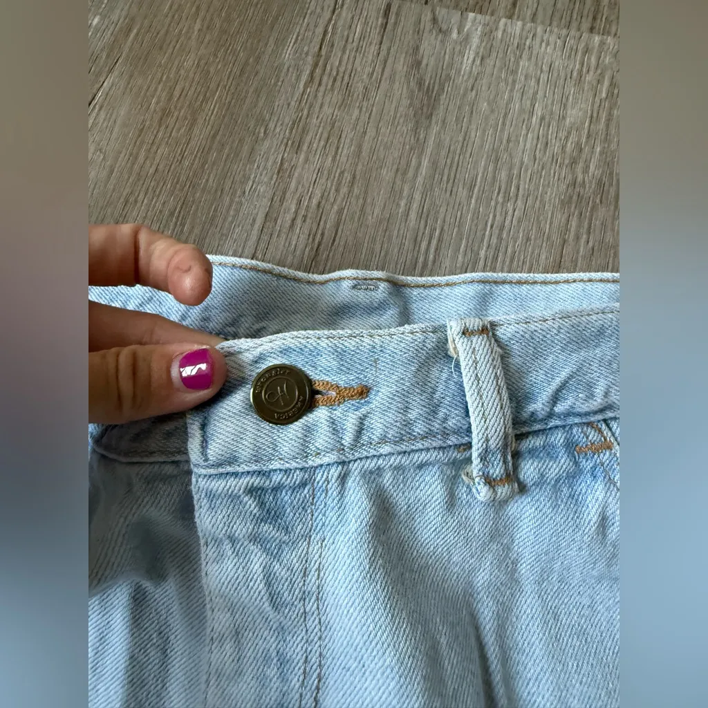 VTG Wrangler Mom Shorts Baggy Shorts Blue Faded Size 14 31 32 - Image 4