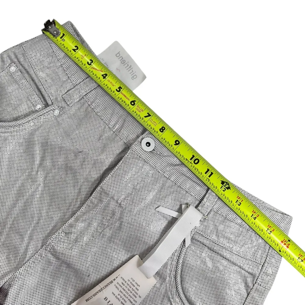 Bianco Blake Girlfriend Jeans in white silver snake print lurex Size 29 - Image 13