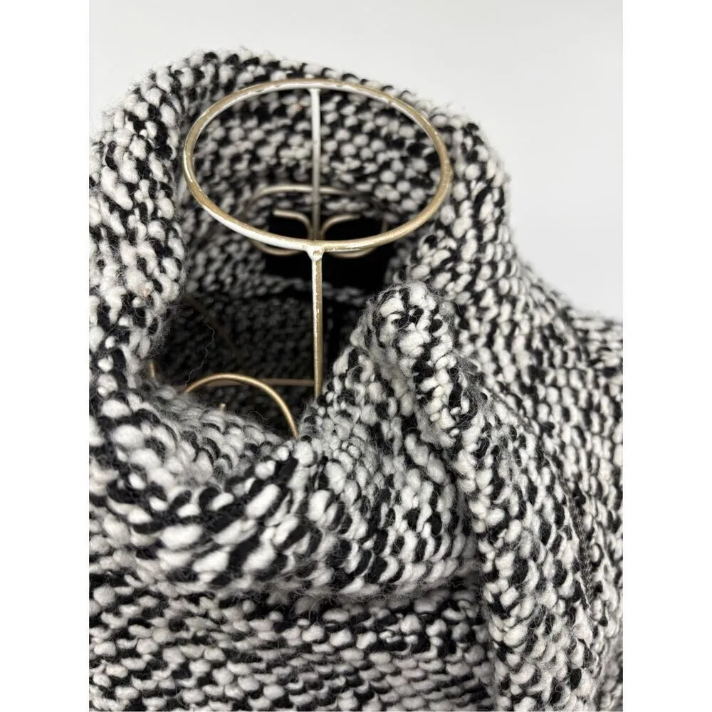 Blank NYC Boucle Knit Motorcycle Moto Jacket Black White Women’s Size XS - Image 10