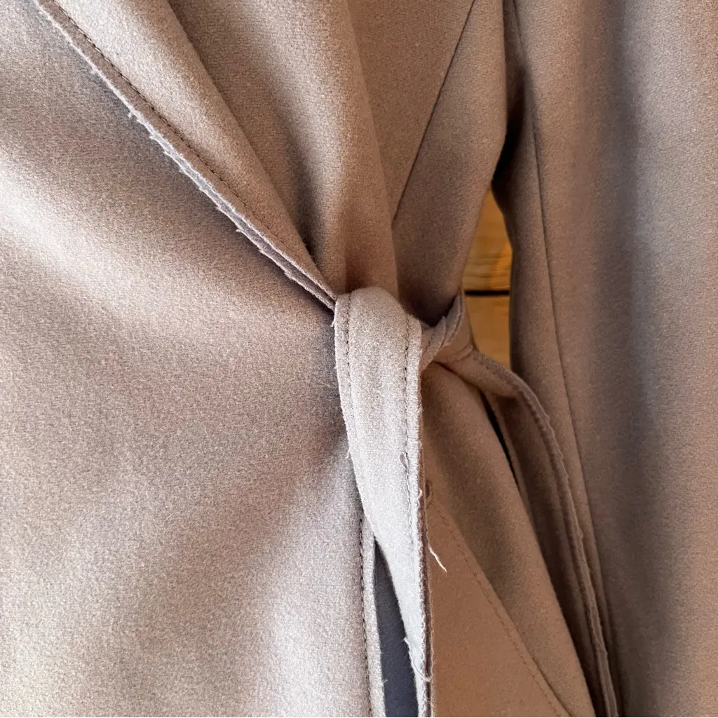 Banana Republic Mario Bullucci Sky Blue Italian Wool Melton Wrap
Tie Pea Coat - Image 4