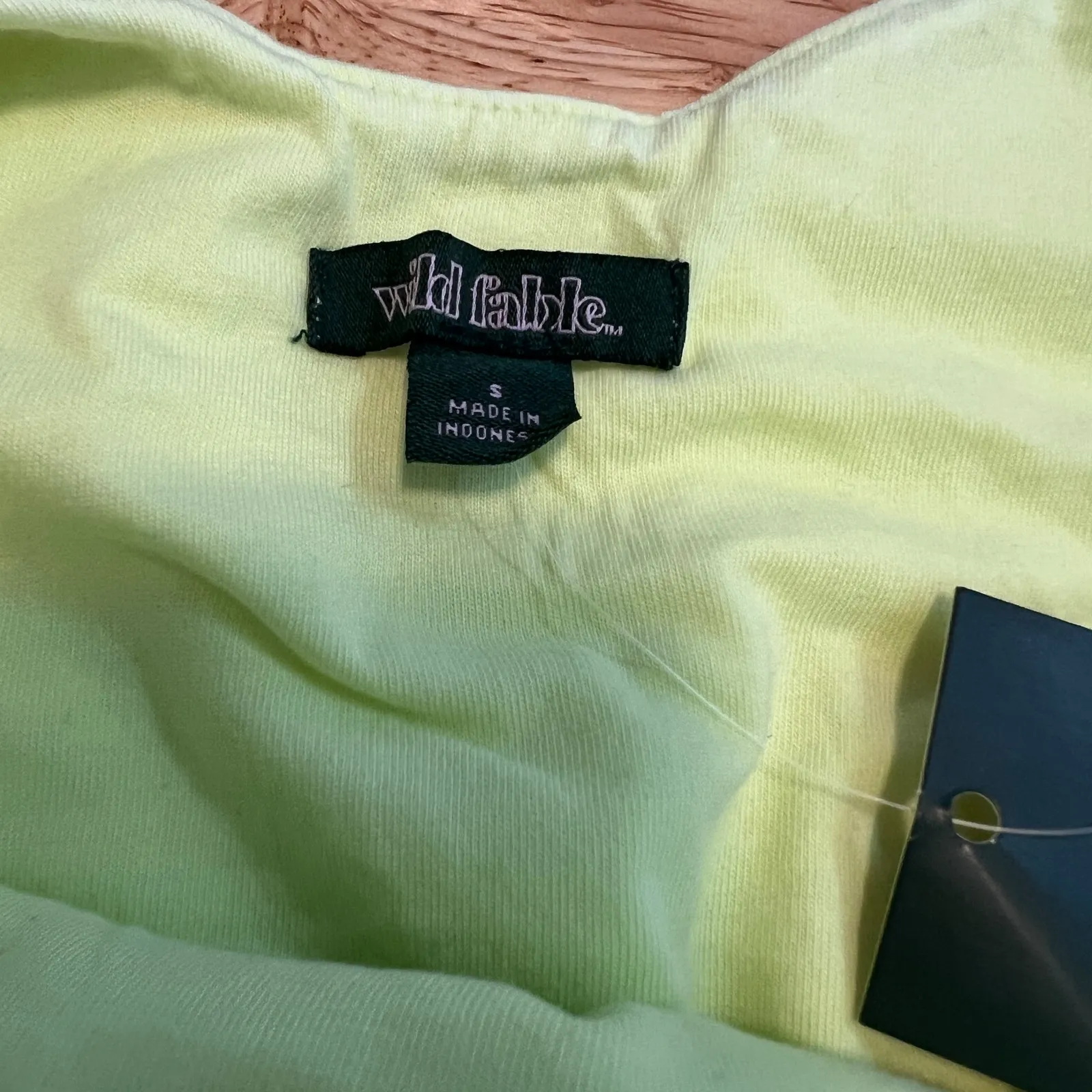 Wild Fable Women's Lemon Yellow Sweatshirt Bra Tank Top - Size Small - NWT - Image 2