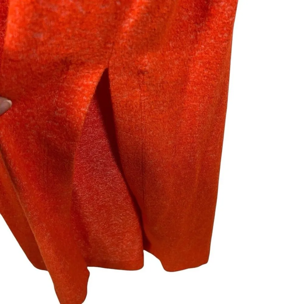Anthropologie Daily Practice Orange Blouson Knit Midi Dress‎ M Cowl Neck - Image 4