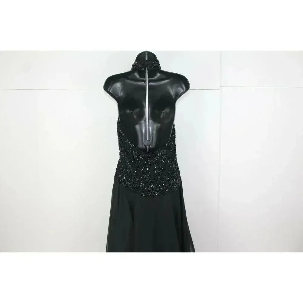 Niteline black beaded evening dress size 4 Black - Image 6