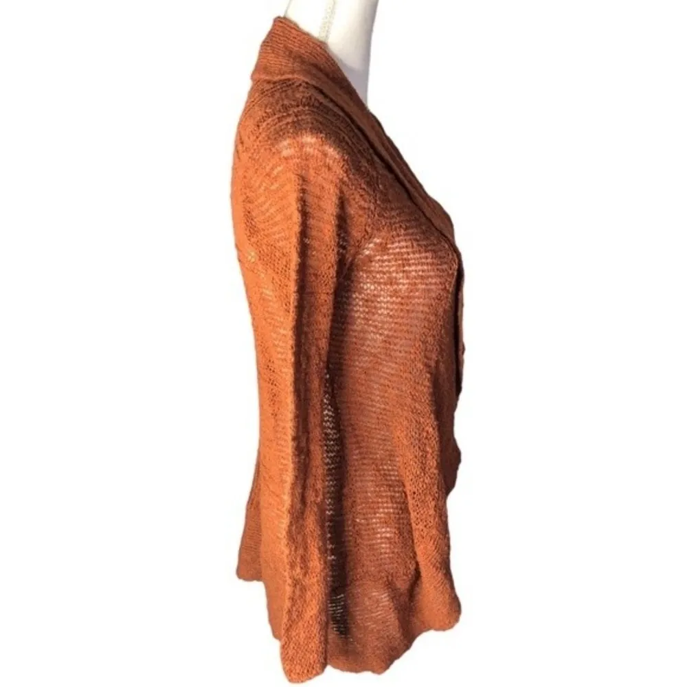 Ribbed Loose Knit Long Sleeve Open Front Cardigan Sweate - Image 100