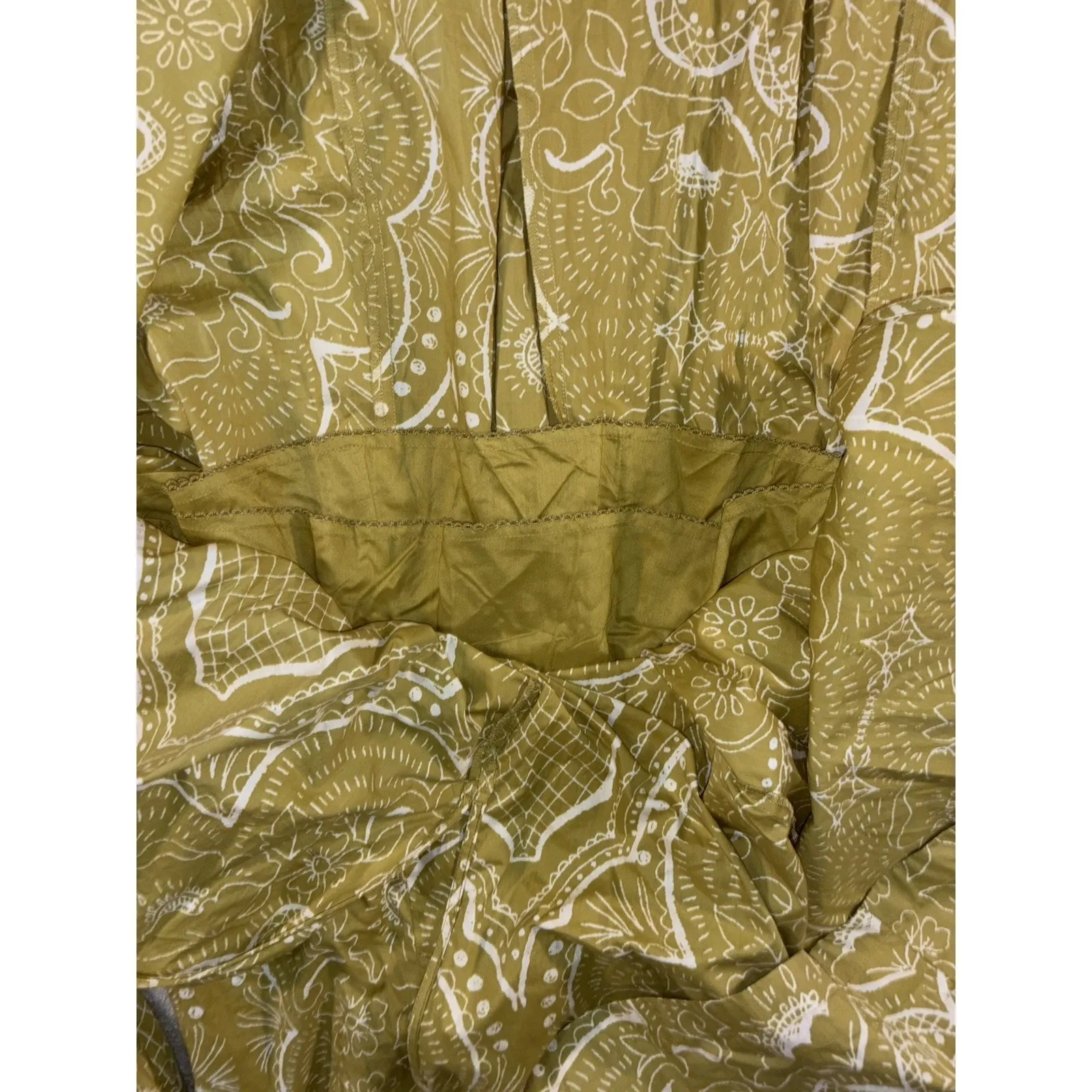 anthropologie dress long sleeve maxi full pockets‎ M V Neck Lined Green - Image 12