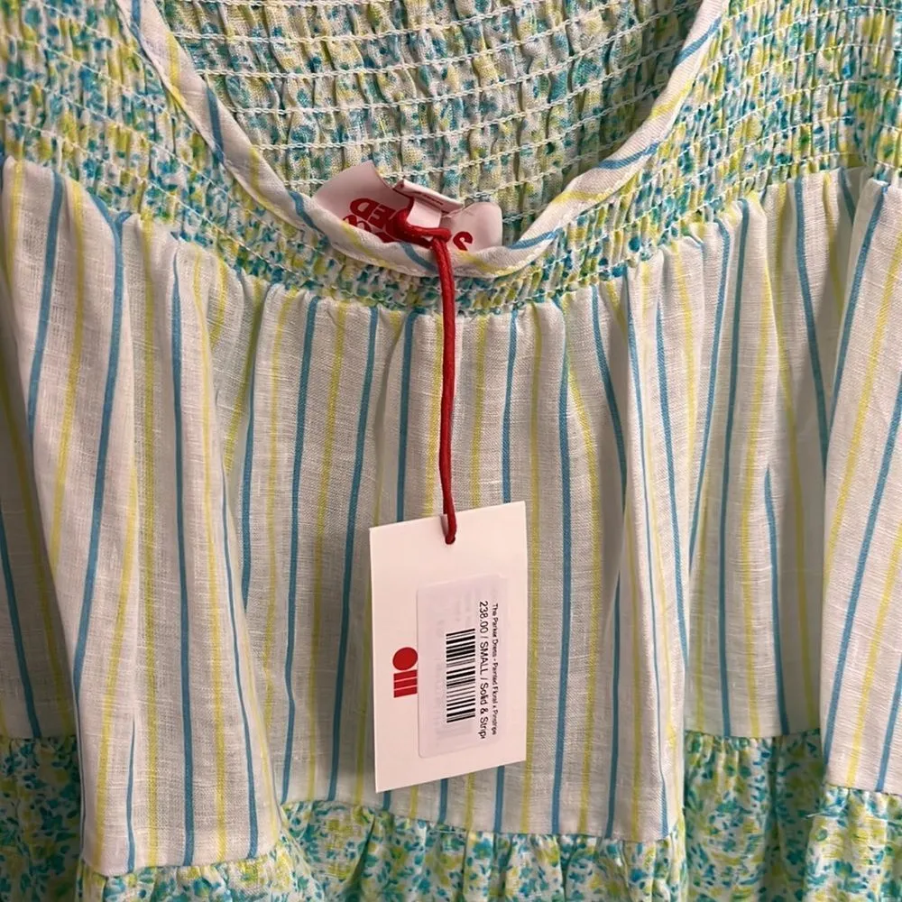 Solid and striped cover up dress - Image 4