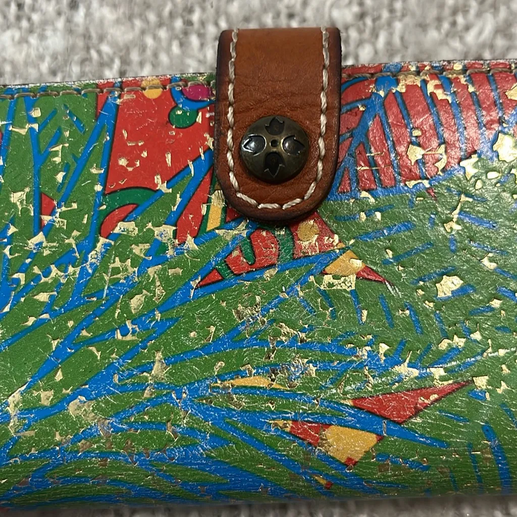 Patricia‎ Nash Teresa Embossed Leather Colorful Tropical Print 3”x8” - Image 6