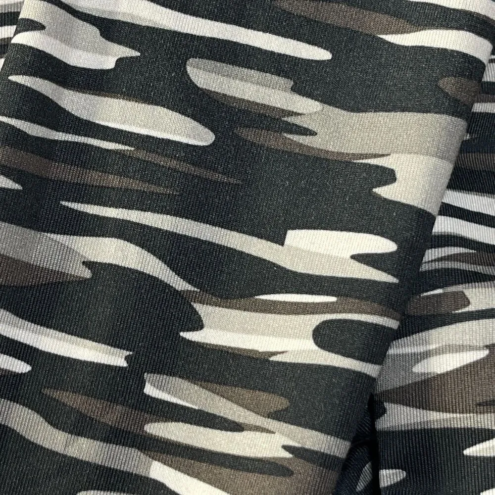 Nike Women's Athletic Legging Dri-Fit Camo Gray Black Cropped Size L Large - Image 4