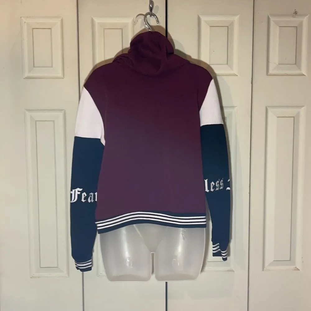 New Look Be Free Fear Less Hooded Sweatshirt Juniors Large - Image 6