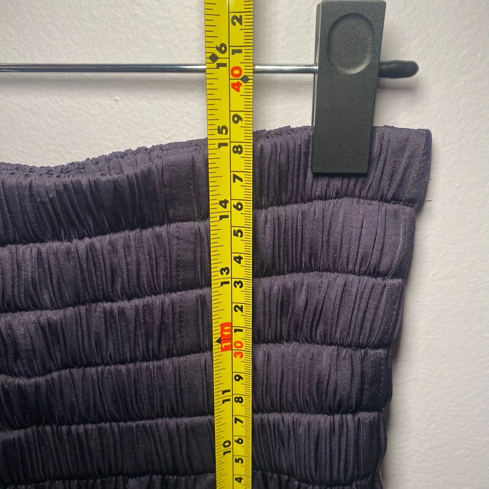 wilfred Aritzia Navy Blue Rouched Lined Mini Skirt Fit and Flare Women's Small - Image 7