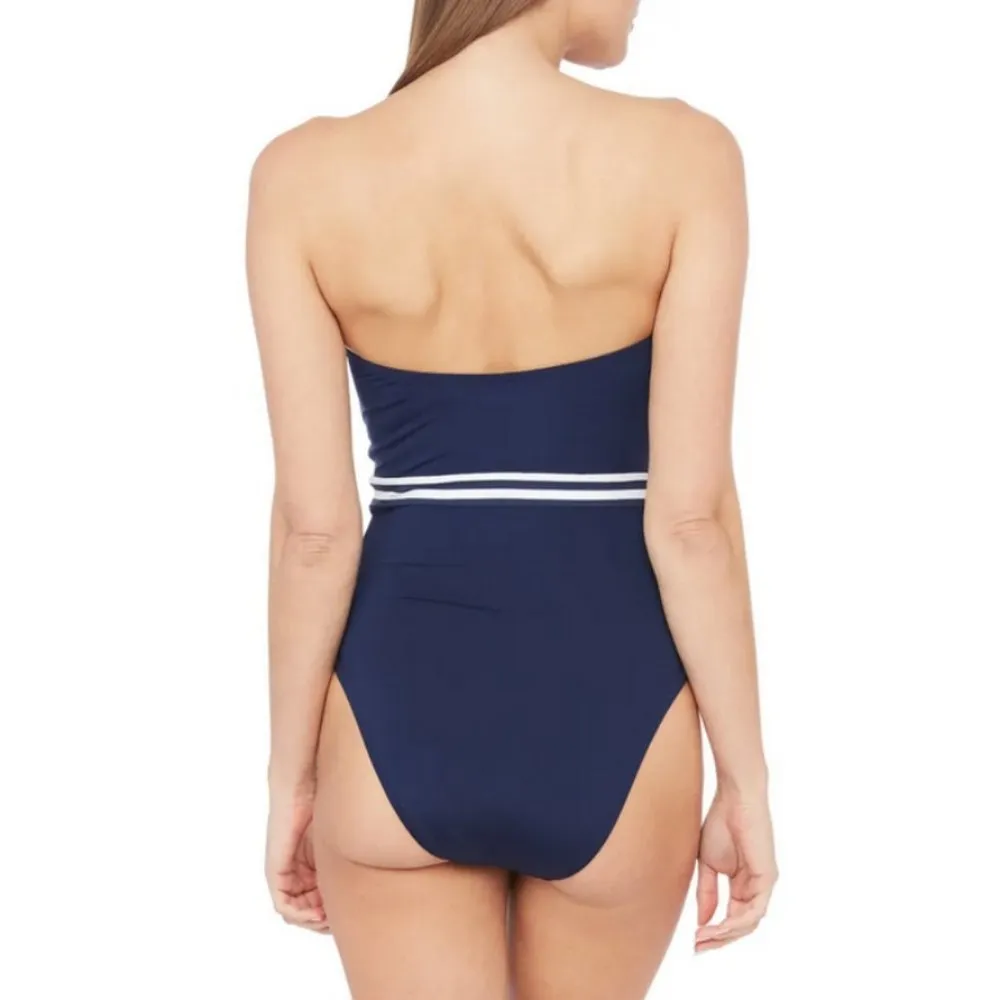 💕TRINA TURK💕 Made in the Shade Bandeau One-Piece Swimsuit Lace Up 0 NWT - Image 6