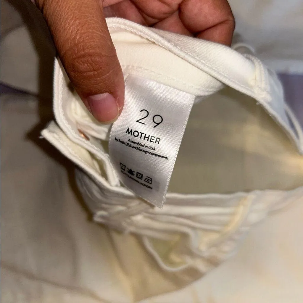 Mother Hustler Ankle Fray Jeans in Fairest Of Them All White Size 29 - Image 5