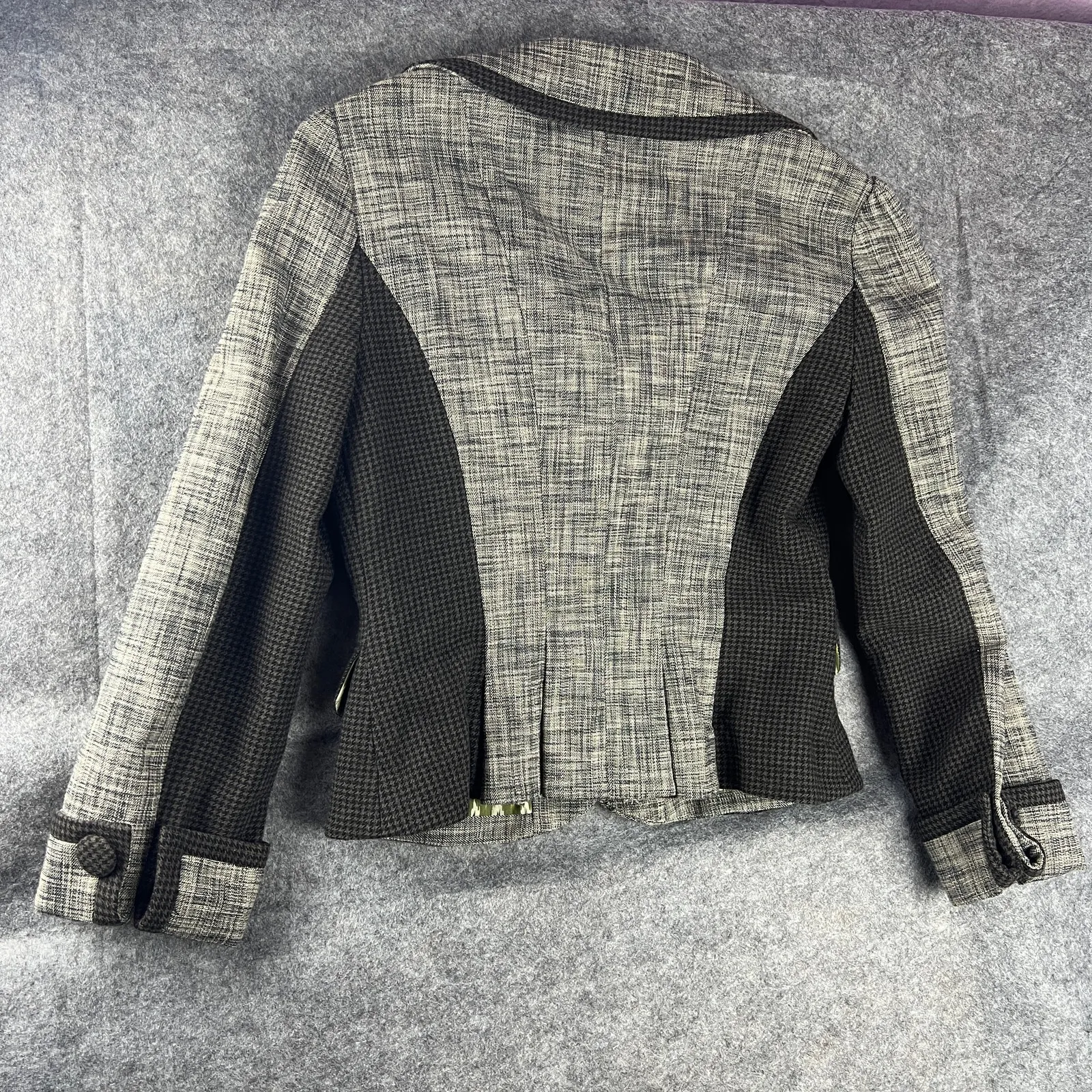 Anthropologie Tocca tailored cropped blazer Sz‎ 4 Gray - Image 2