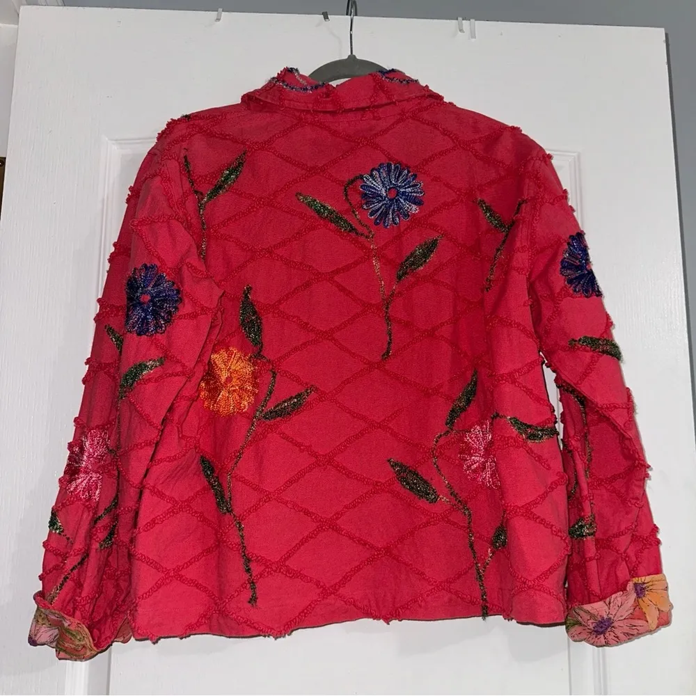 Vintage embroidered floral jacket Size undefined - Image 4