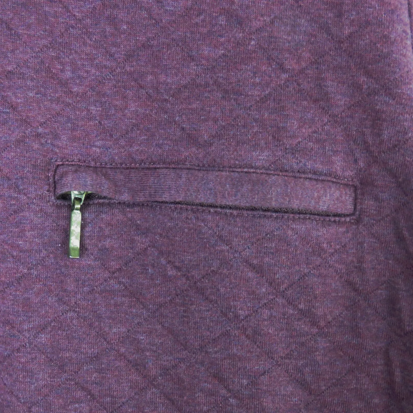 L.L. Bean Maroon Purple Marine Layer Quilted Jacket Full Zip Women's Medium - Image 3