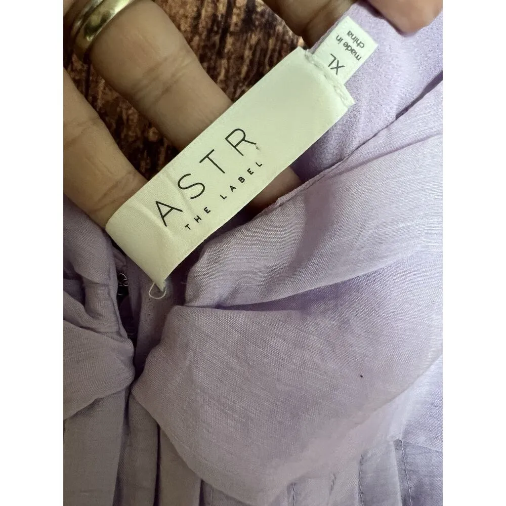 Astr the label Carina Mini dress lavender Sz XL Balloon Sleeves Party Open Back Purple - Image 5