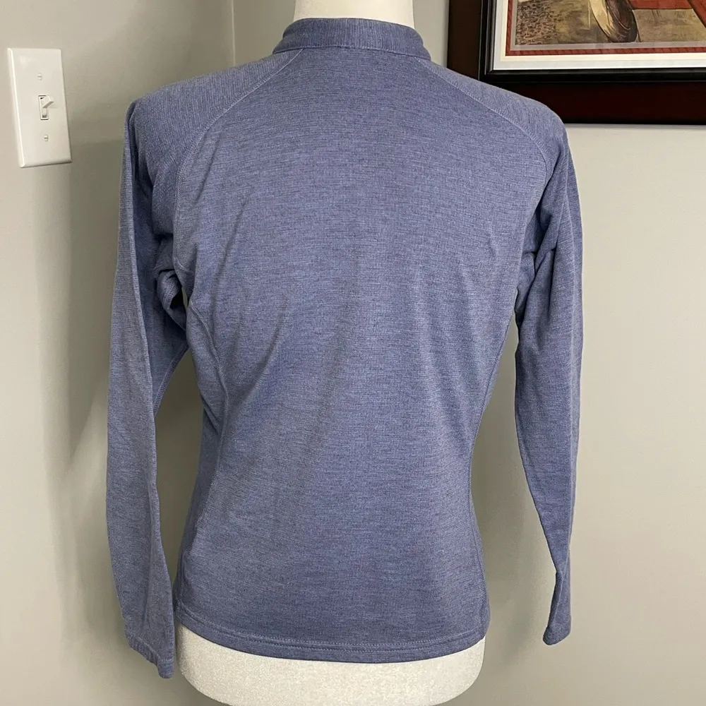 Patagonia  R Polartec Long Sleeve Thermal Base layer 1/4 zip blue Size Medium - Image 4