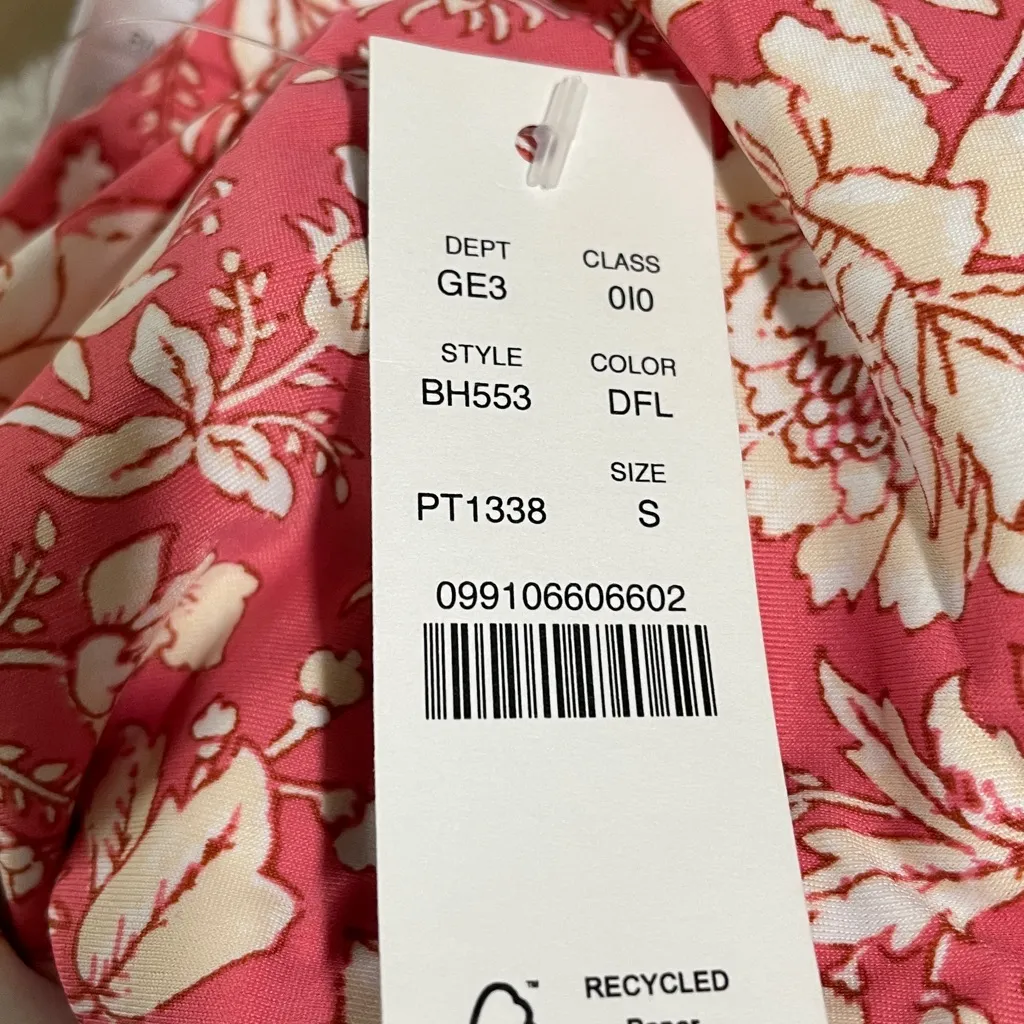 J Crew Curved Waist Cheeky Bikini Swim Bottom Mauve Tossed Floral Small (4-6)NWT - Image 3