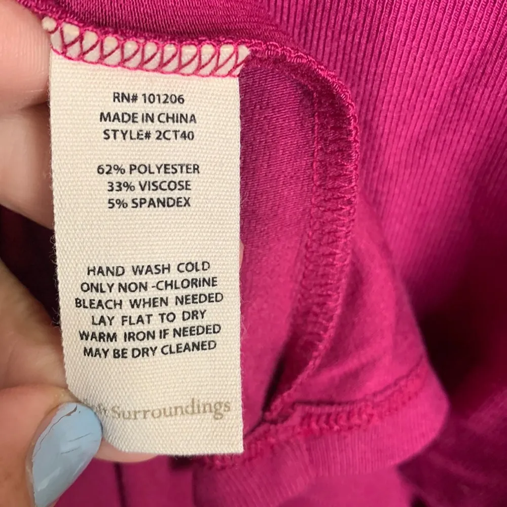 Soft surroundings Marla Dress Tunic Dark Fuchsia New with Tag W-485 Sz S - Image 5