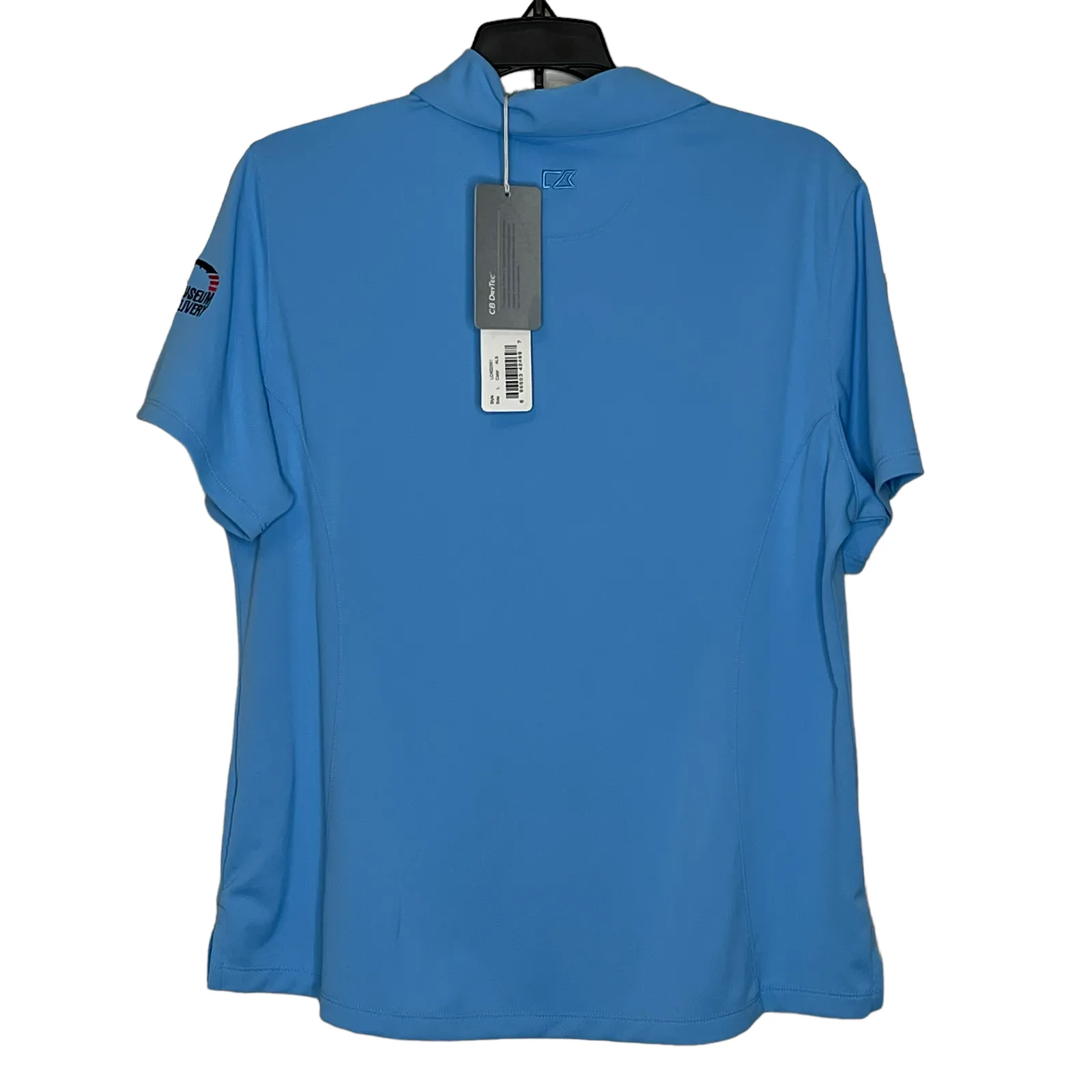 Cutter & Buck Polo Shirt‎ Size Large Blue Grand Sport Logo DryTec Womens SS - Image 6
