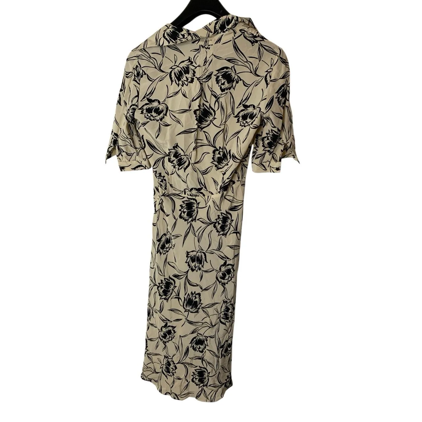 Ralph Lauren Collection Purple Label 100% silk dress cream black floral 8 NEW - Image 2