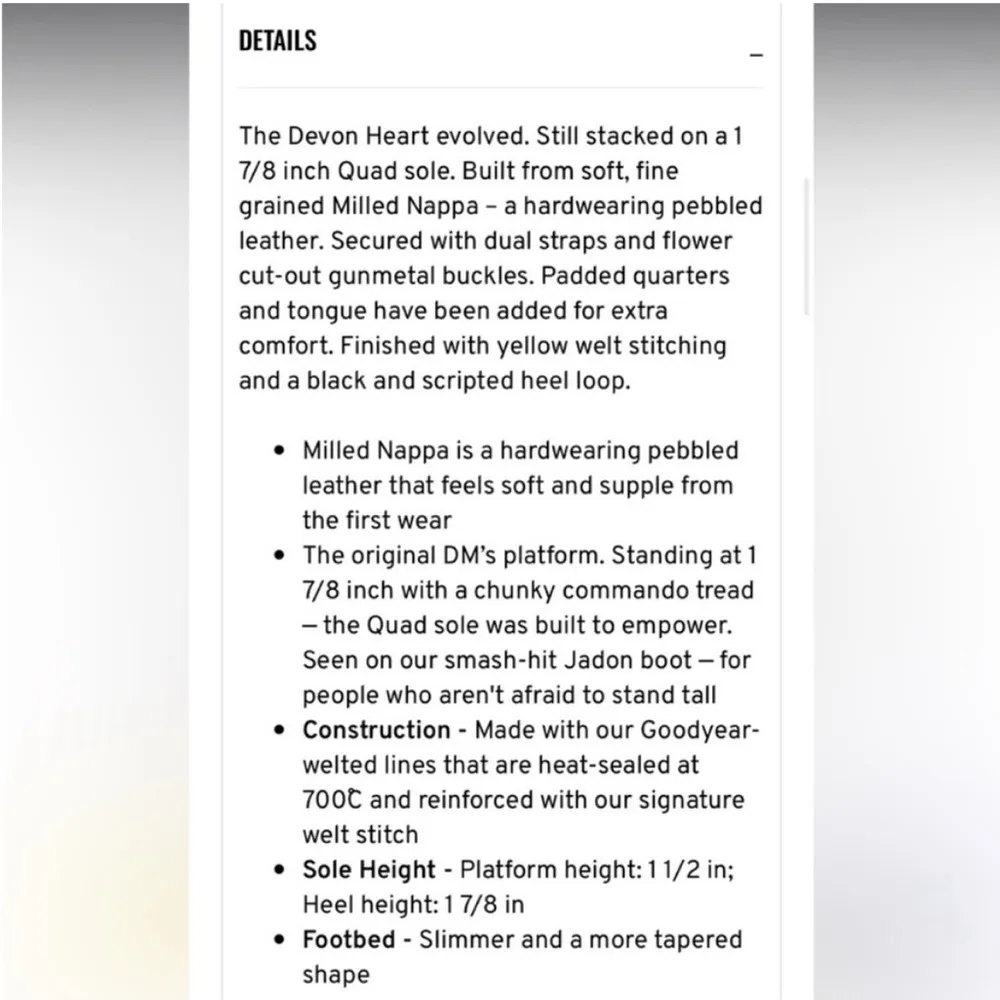 NWT RARE Dr. Martens Devon Flower Black Buckle Leather Platform Boots Size 8 - Image 15