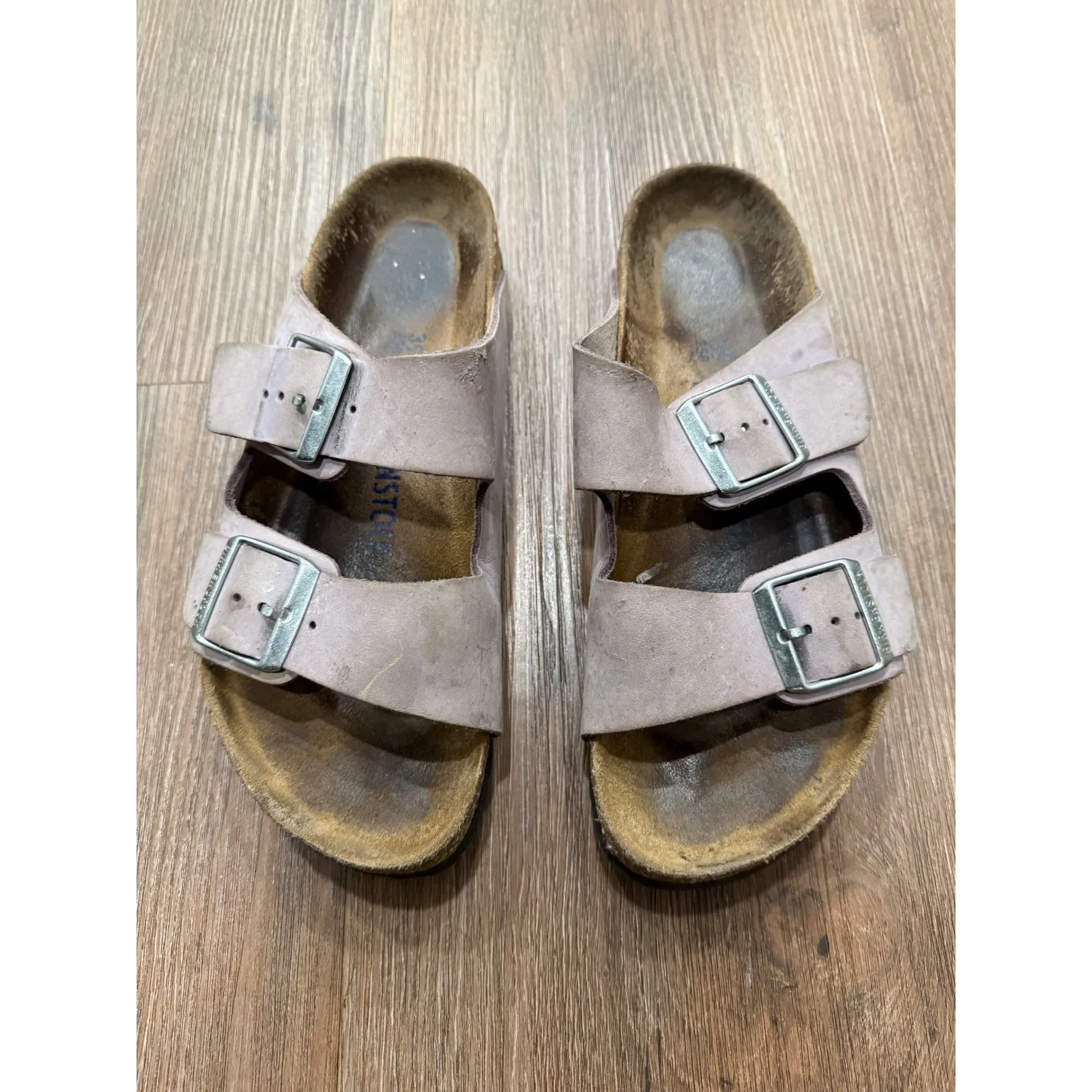 Birkenstock Arizona Suede Leather Pink Sandals EU 39 US 8 9 Women Comfort Flat - Image 2