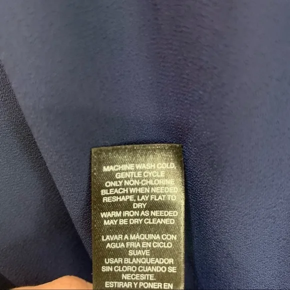 White House Black Market blue long sleeve‎ top SM - Image 5