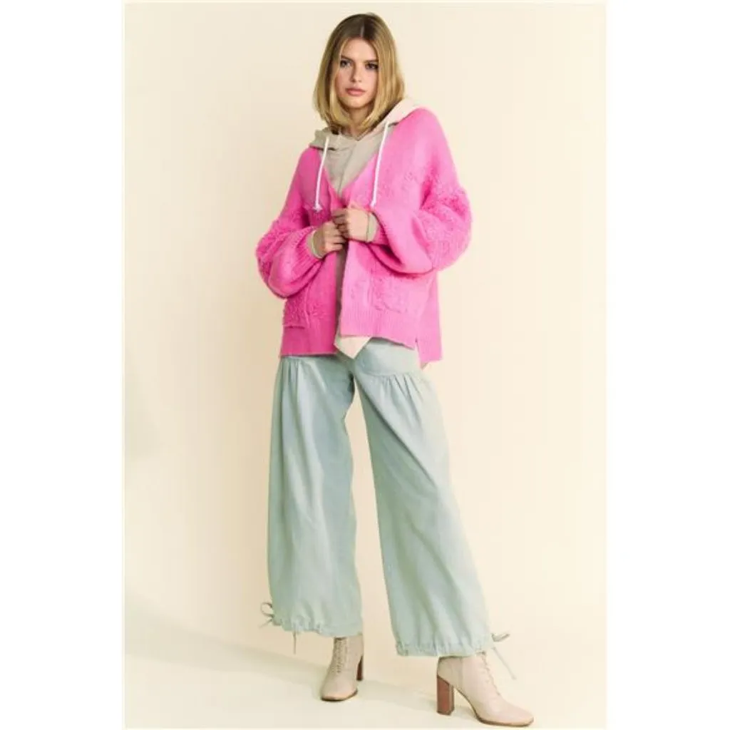 nwt Davi & Dani Side Slit Open Front Long Sleeve Cardigan‎ - Image 8