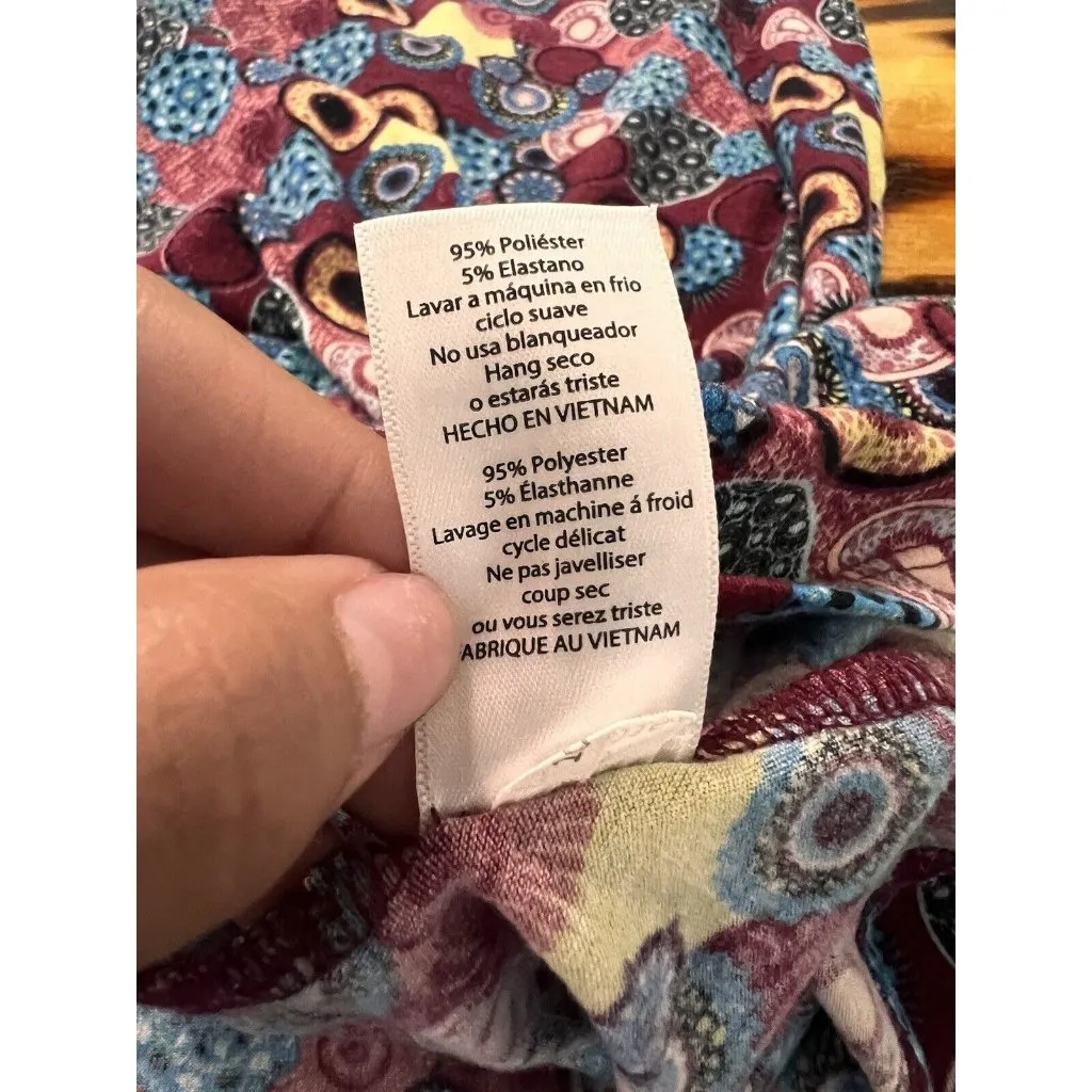 LuLaRoe High Lo Pocket Tshirt‎ Dress Geometric Size Large Simply Comfortable! - Image 5