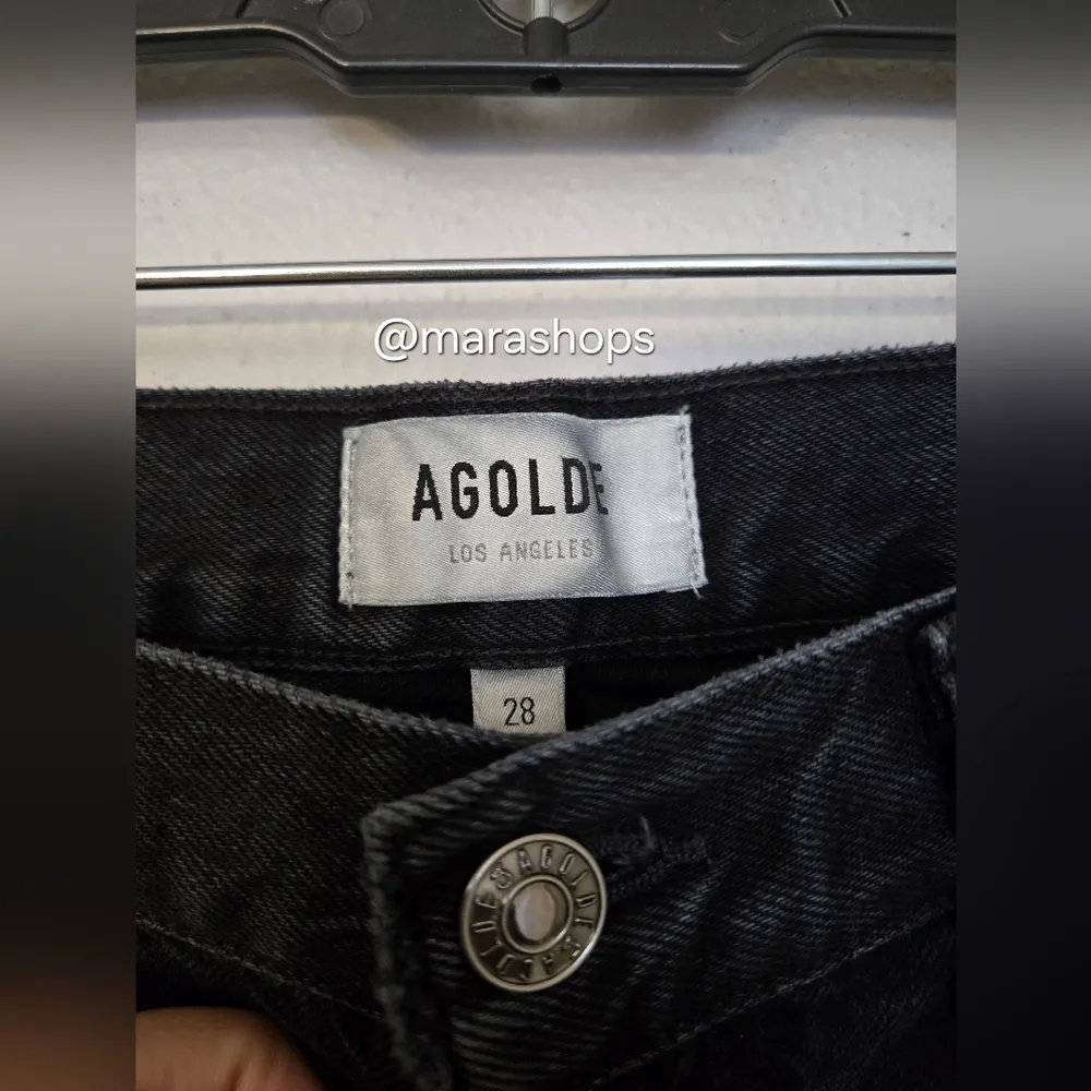 Agolde Lana Straight Black Jeans - Image 6