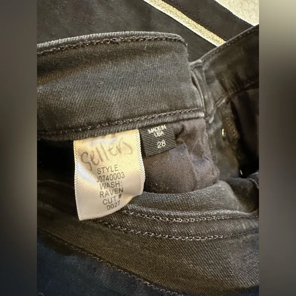 Veronica Beard Raven Black Stripe Carolyn 10" Baby Boot Jean 28 - Image 8