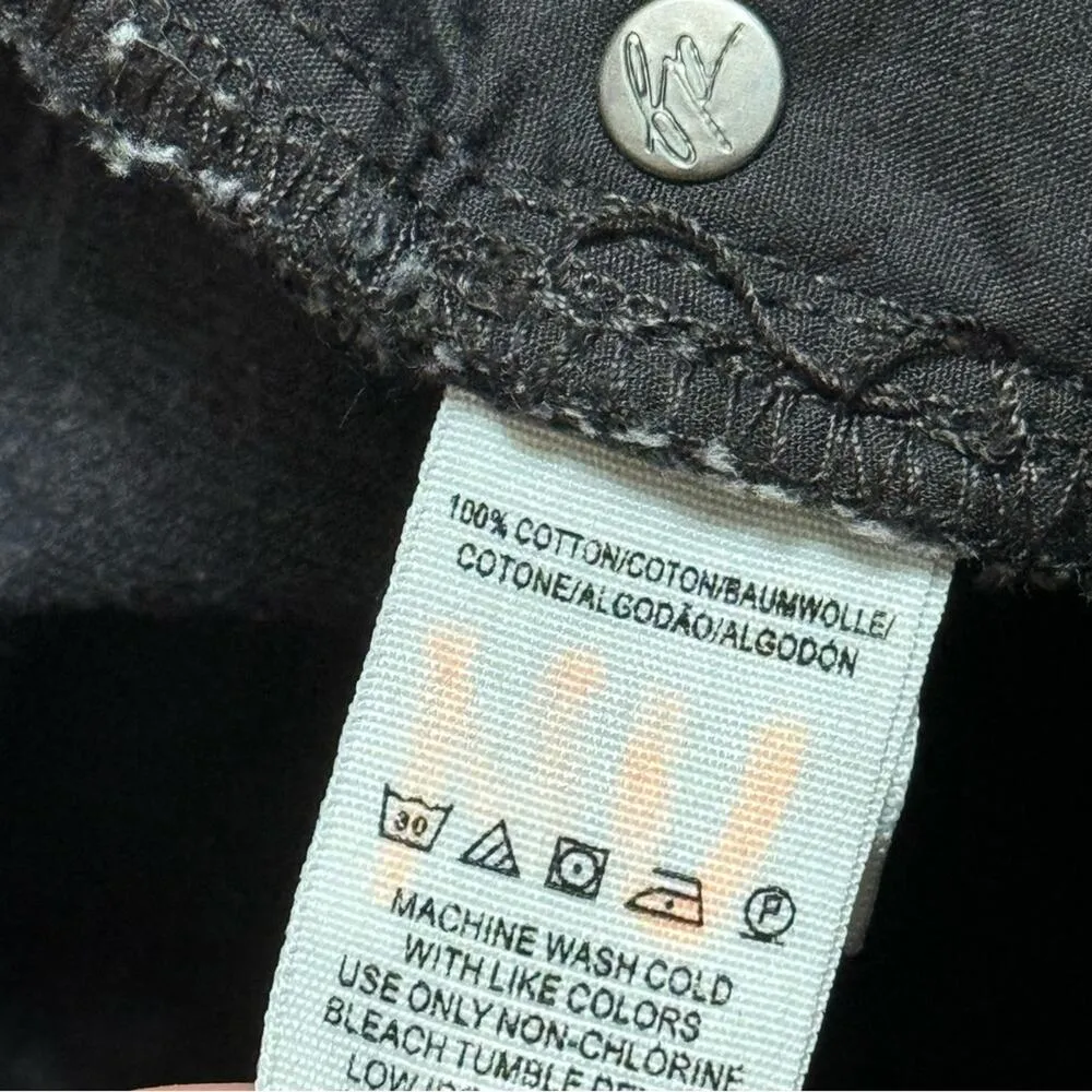 We The Free Black Grommet Waist Mid Rise Button Fly Denim Shorts Women’s Size 27 - Image 9