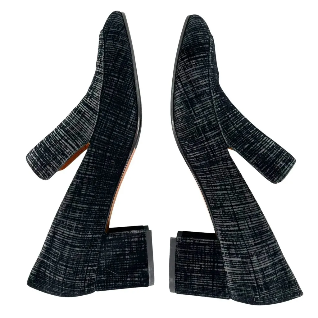 NEW Aquatalia Jilianne Devoure Anthracite Black Textured Suede Pumps Size 9 - Image 3