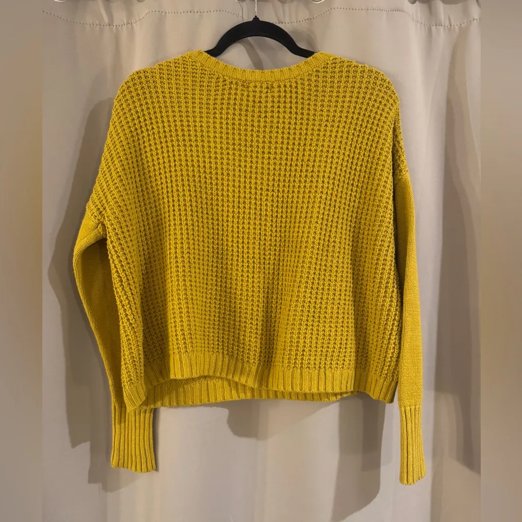 Mustard Yellow Women's Old Navy Crop Top Sweater - Image 2