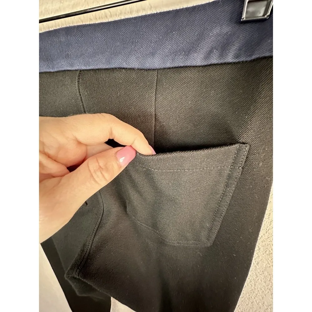 CARTONNIER Trousers Black Blue Polo Riding Pants Leggings Sz 6 - Image 8