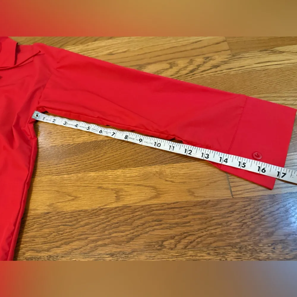 Red blossom flower Button up shirt size M Size M - Image 15