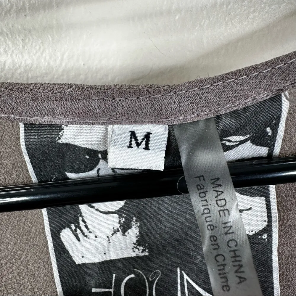 NEW Young Fabulous & Broke YFB Astrid Top Womens M Ombre Sheer Long Sleeve Shirt - Image 5