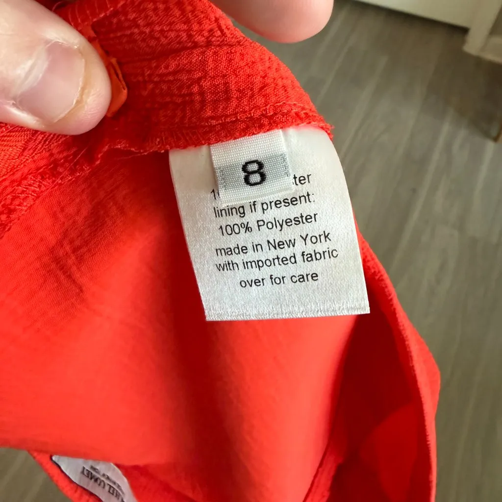 Rachel Comey  Textured Slim Pants – Size 8 – Bright Red - Image 6