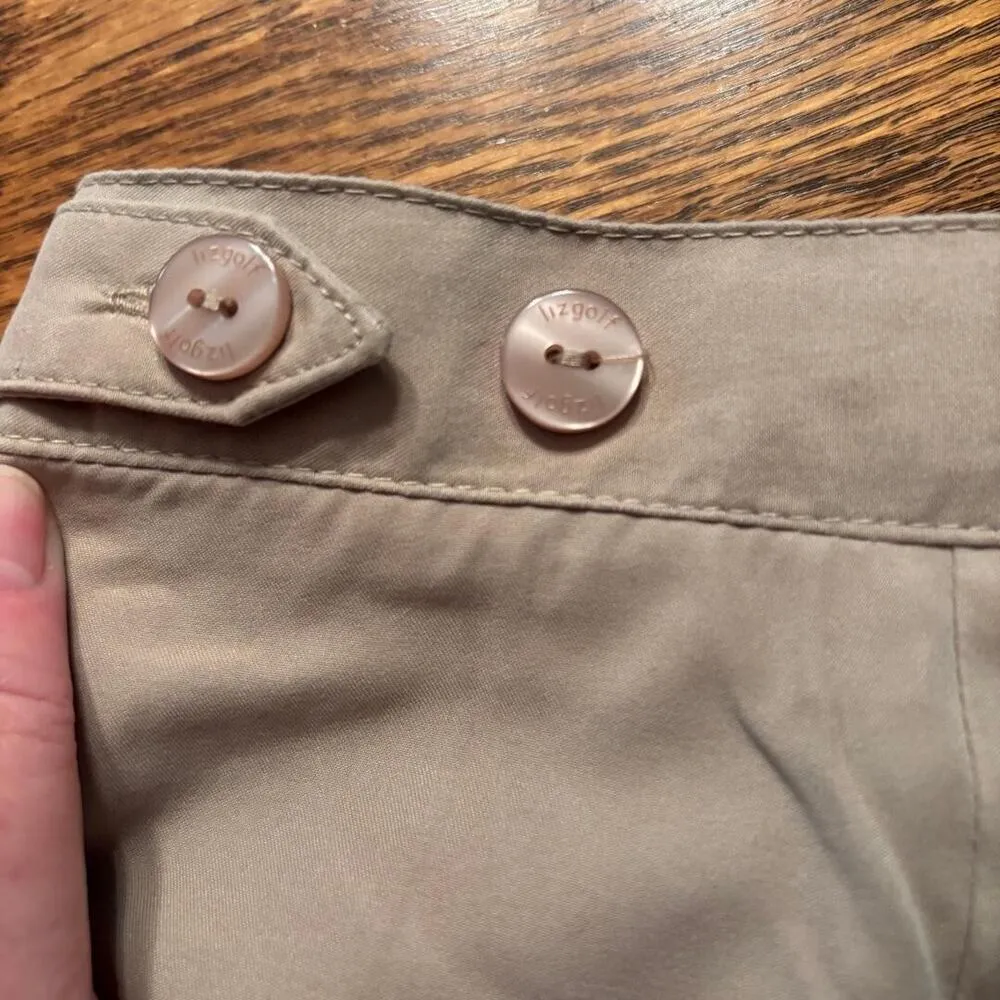 Liz Golf Khaki Shorts Women Size 14 Preppy Chic Activewear Casual - Image 4
