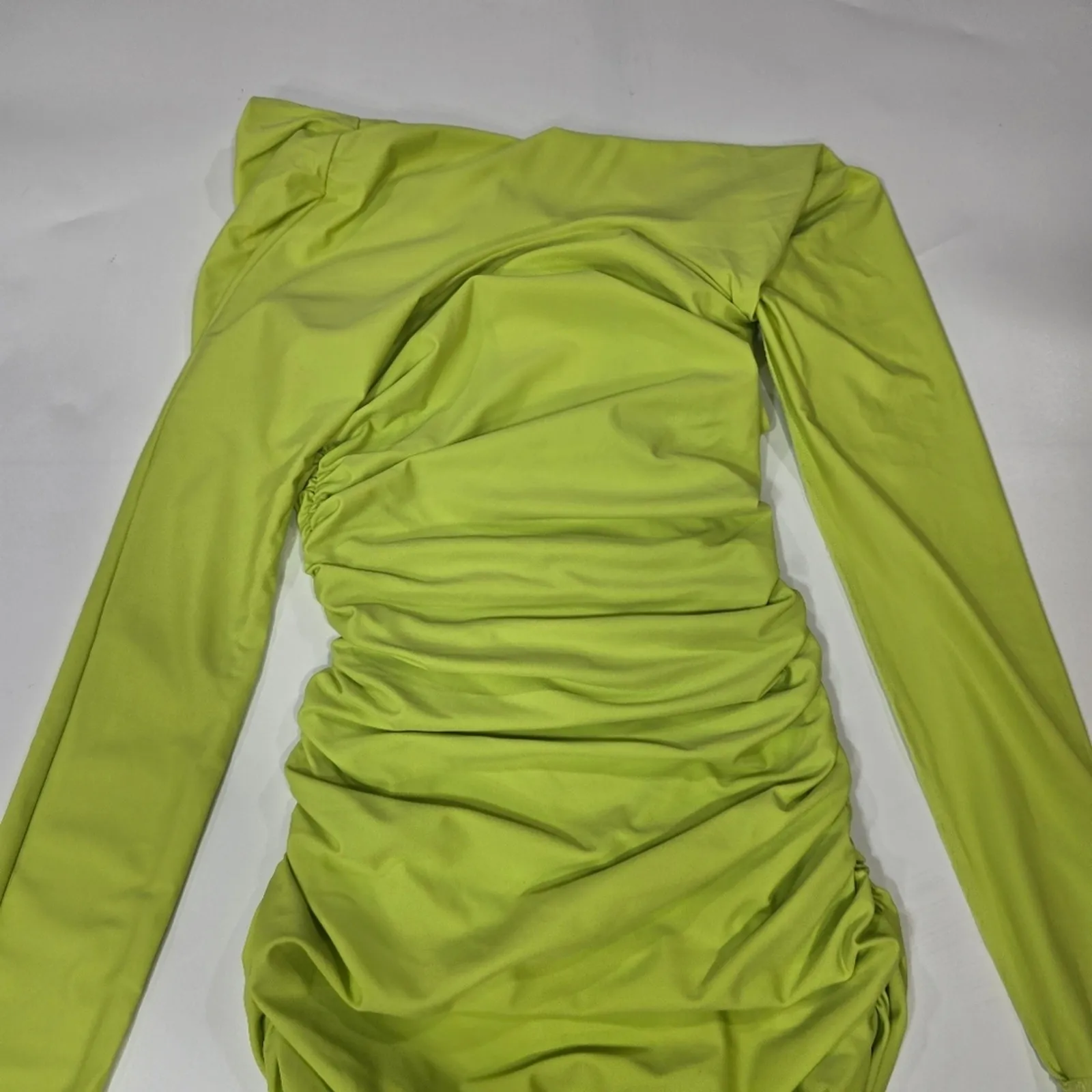 L'Academie Cachet Mini Dress in Chartreuse Small - Image 5