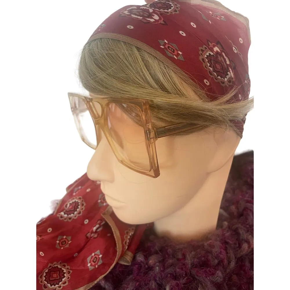 ANGLO AMERICAN Super RARE OVERSIZE Mod Sunglasses Vintage Square Frames HUGE Yellow - Image 2