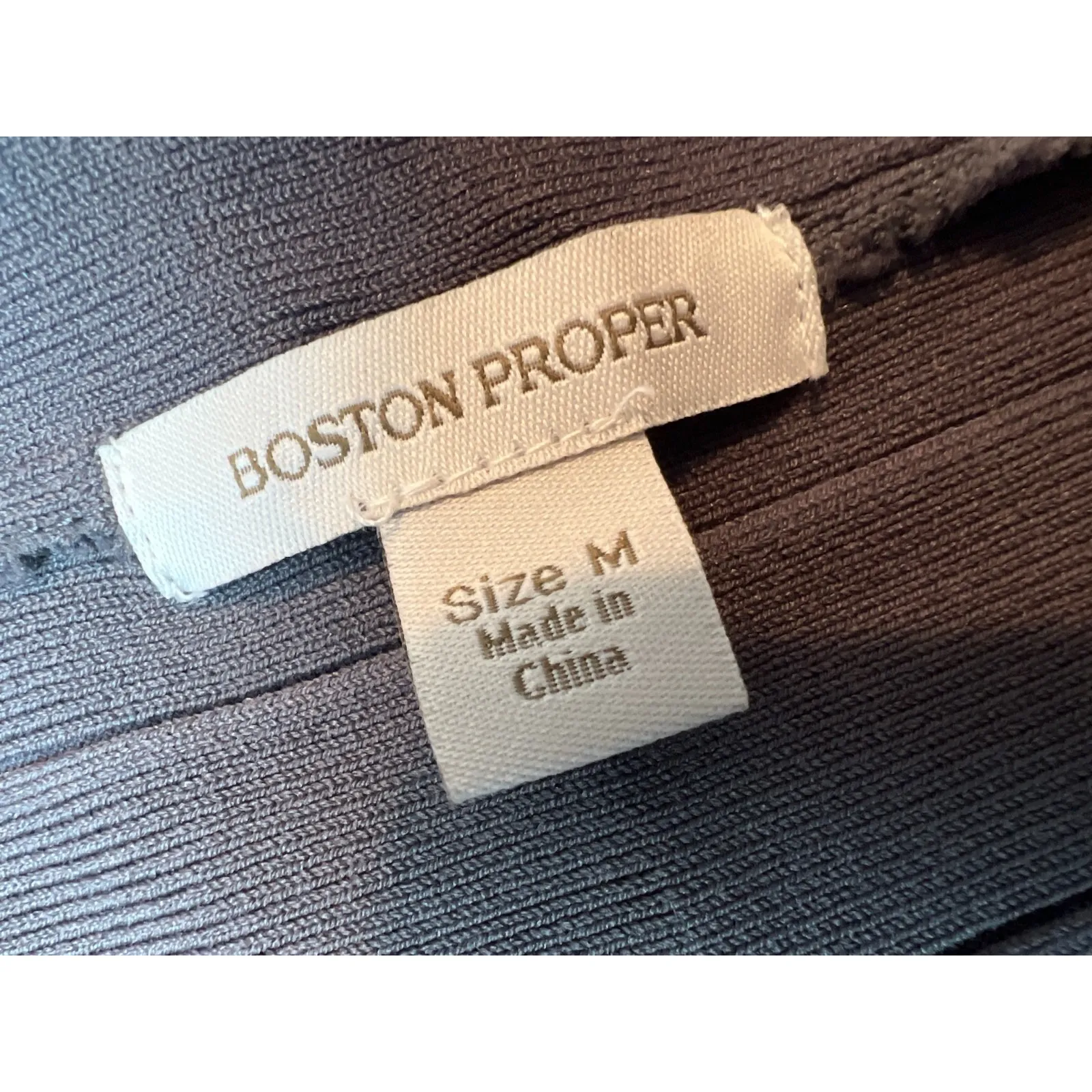 Boston Proper Cardigan sweater full zip Medium Bodycon Full Zip Shacket Coquette - Image 2