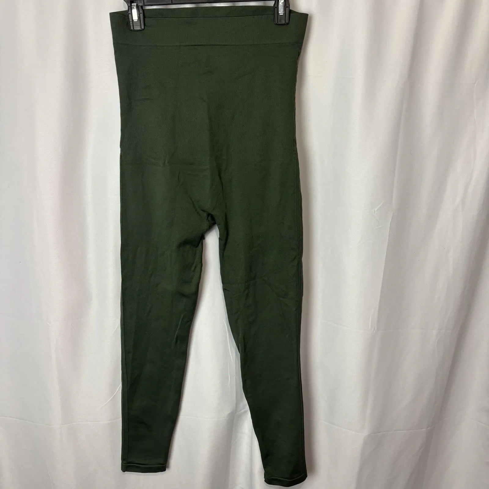 BLANQI EVERYDAY Maternity Belly Support Leggings Size Large Forest Night Green - Image 5