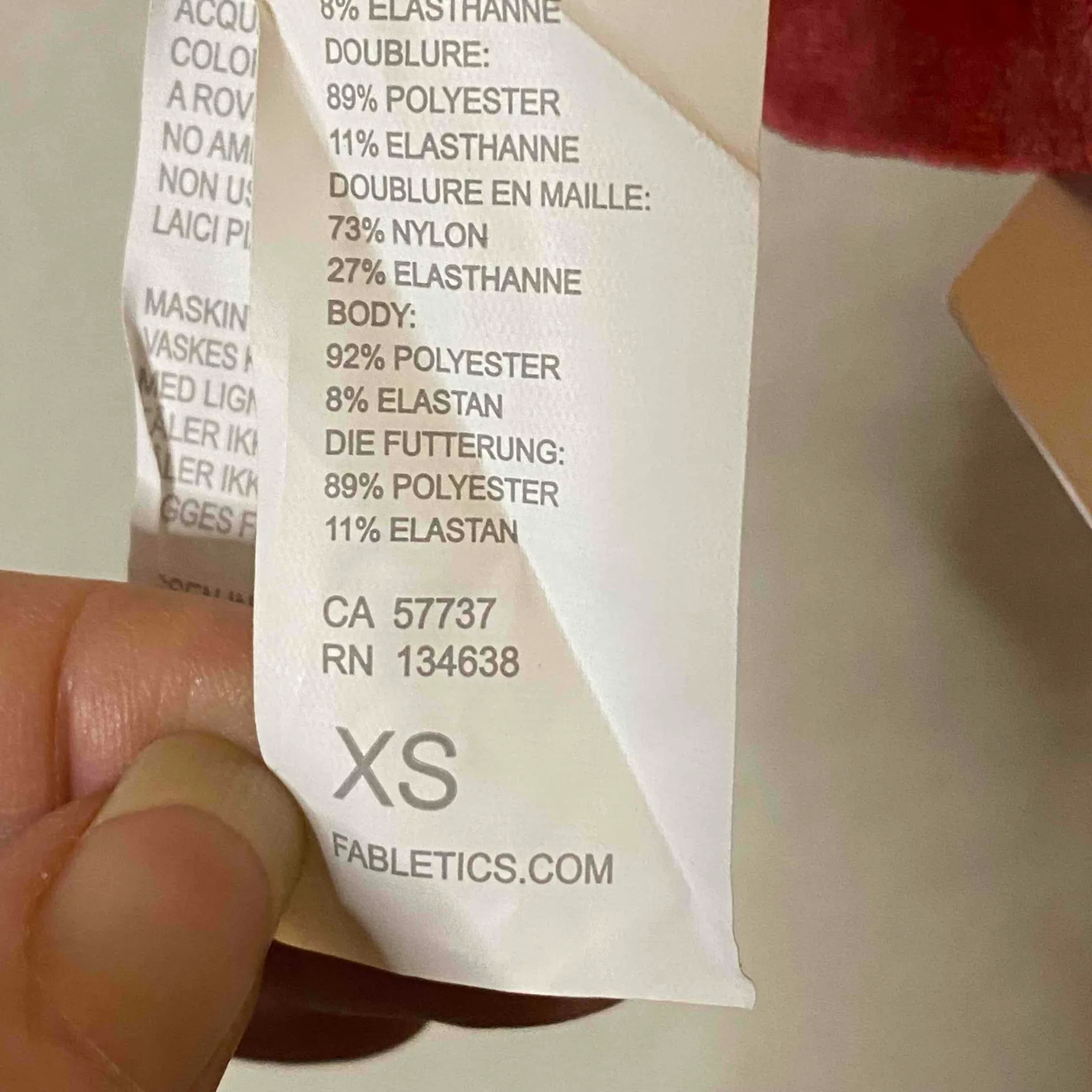 Fabletics Women Red‎ Crushed Velvet Velour Twist Oasis Sports Bra Size XS - Image 5