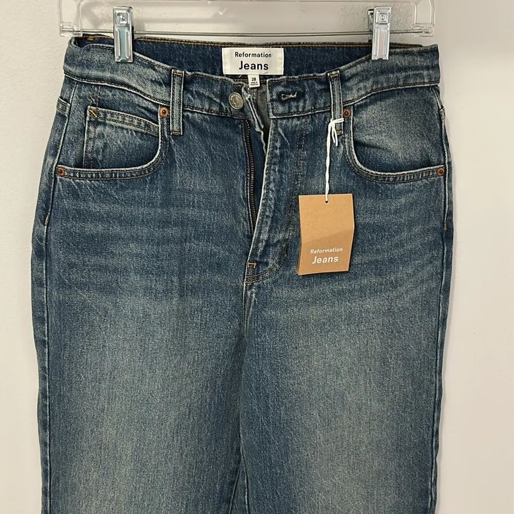 Reformation Elan Ultra High Rise Straight Leg Jeans - Image 6