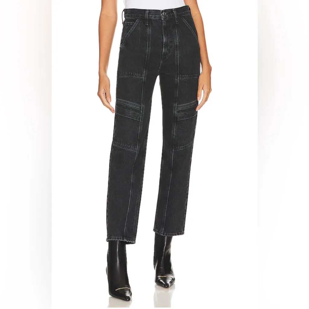 AGOLDE Cooper Cargo Jeans in Panther Black‎ Size 26 - Image 12