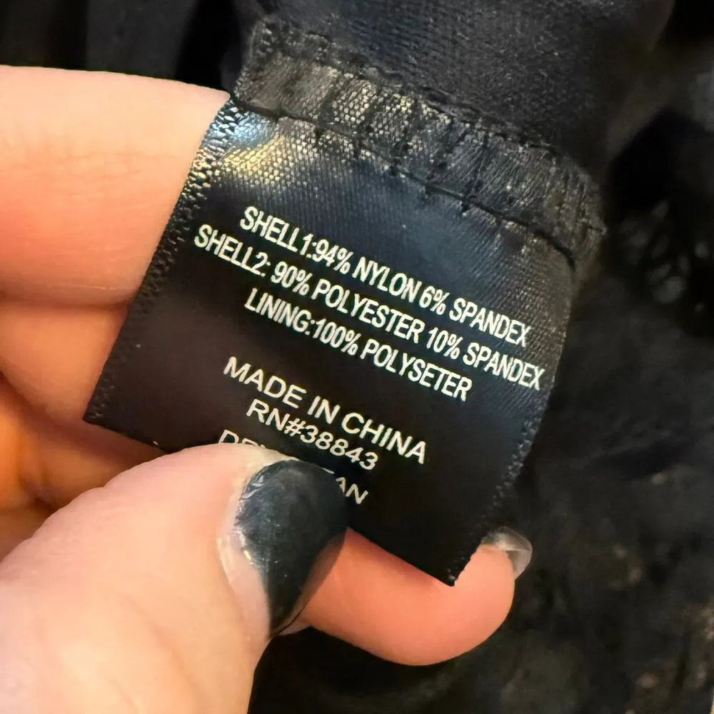 Sam Edelman Women’s 8 Black Lace Sheath Trim Gem Sleeveless Little Black Dress - Image 9