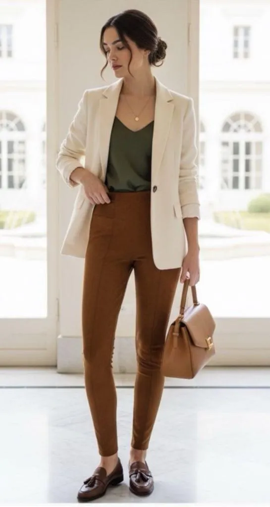 SPANX Faux Suede Legging Rich Caramel Tan NEW
Slimming Control Medium Boho Fall - Image 2