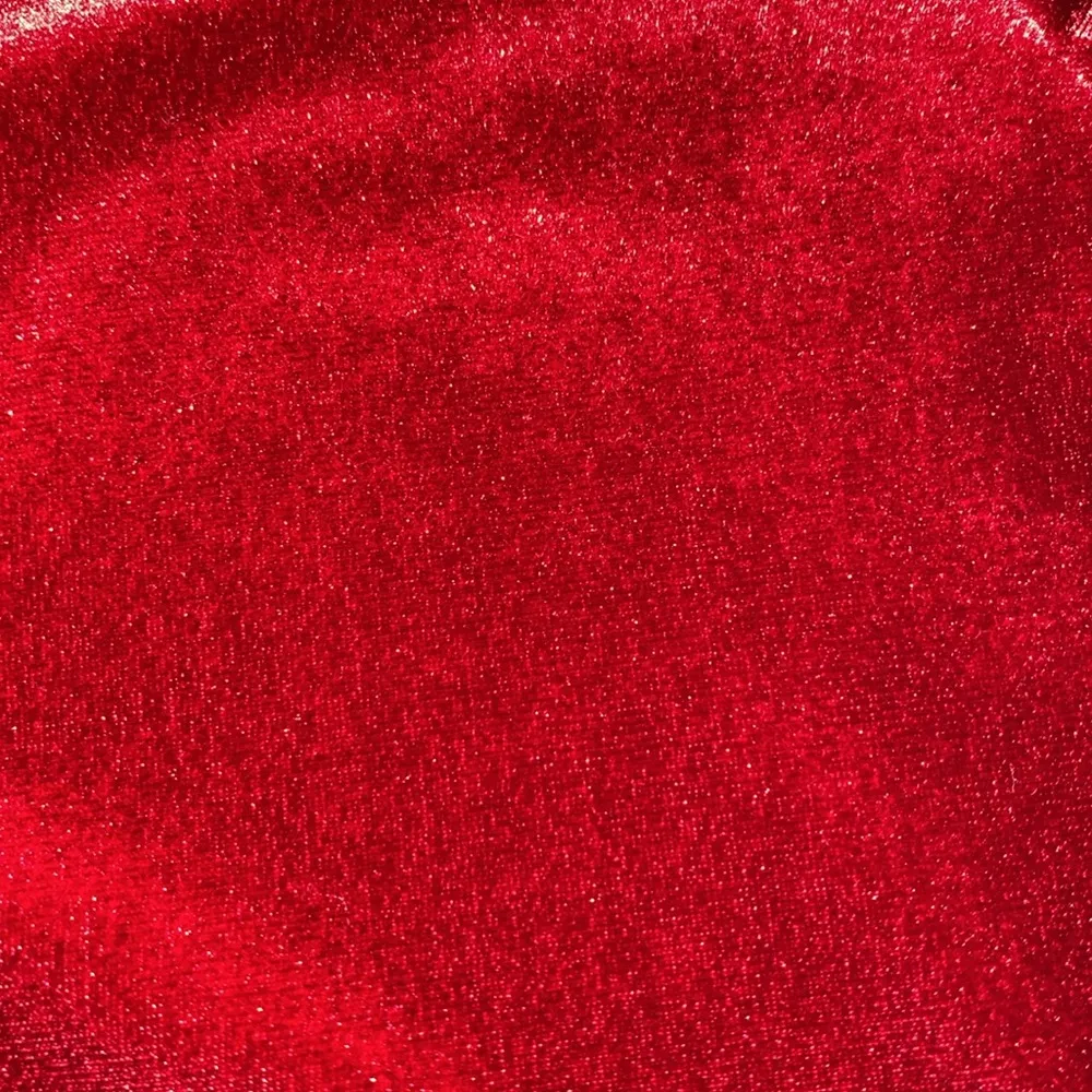 FOREVER 21 velvet red crop top faux wrap style V neck long belt ties NEW size M - Image 6